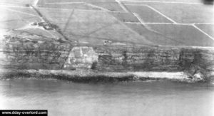 Photo aérienne du radar d'Englesqueville-La-Percée en 1943. Photo : US National Archives