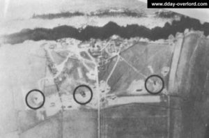 Photo aérienne de la station radar d'Englesqueville-La-Percée en 1943. Photo : US National Archives