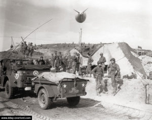 Le PC "March" de l'Engineer Special Brigade au Ruquet. Photo : US National Archives