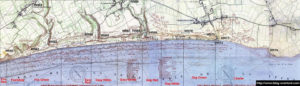 Plan des secteurs de plage à Omaha Beach en Normandie. Photo : D-Day Overlord