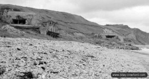 Vue du point d'appui Wn 72 de Vierville-sur-Mer après les combats. Photo : US National Archives