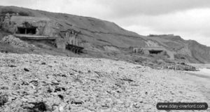 Vue du point d'appui Wn 72 de Vierville-sur-Mer après les combats. Photo : US National Archives