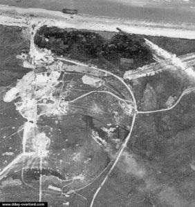 Vue aérienne du Wn 62 le Jour J à 13h00. Photo : US National Archives