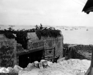 La position allemande du Wn 74 après les combats d'Omaha Beach. Photo : US National Archives