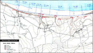 Répartitions et limites des secteurs de plage d'Omaha Beach en Normandie. Photo : D-Day Overlord