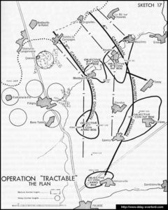 Plan de l'opération Tractable en Normandie. Photo : D-Day Overlord