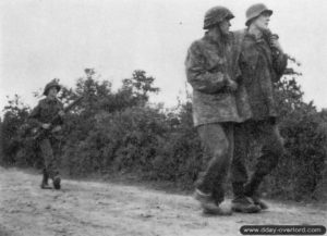 9 juillet 1944 : des Grenadiers du 25. S.S. Pz.Gre.Rgt. prisonniers par les Canadiens des Glens. Photo : IWM