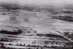 Photographie aérienne de la Landing Zone « N » à Ranville. Photo : IWM