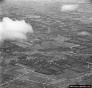 17 juin 1944 : photographie aérienne de la Landing Zone « N » à Ranville. Photo : IWM