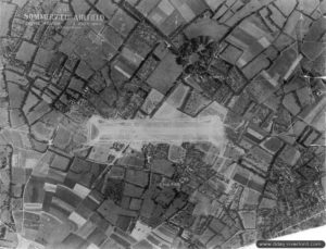 5 juillet 1944 : photographie aérienne de l’aérodrome ALG B-8 de Sommervieu. Photo : IWM