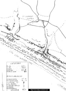 Plan d’attaque de Saint-Laurent-sur-Mer à Omaha Beach. Photo : D-Day Overlord