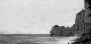 Carte postale des années 1900 de la falaise ouest de la Pointe du Hoc