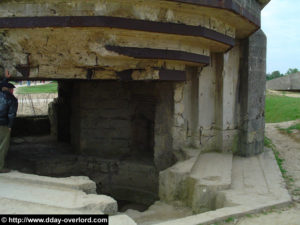 Casemate modèle 694 de la Pointe du Hoc, encore en construction le Jour-J. Photo : D-Day Overlord