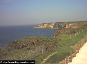 Les falaises à l'est de la Pointe du Hoc. Photo : D-Day Overlord