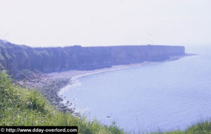 Les falaises à l'ouest de la Pointe du Hoc. Photo : D-Day Overlord