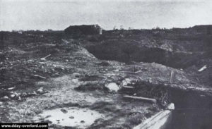 Vue du site de la Pointe du Hoc en février 1945. Photo : US National Archives