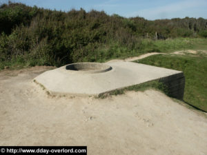 Tobrouk situé sur le site de la batterie de la Pointe du Hoc, permettant de sécuriser les abords sud et est du secteur. Photo : D-Day Overlord