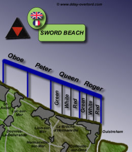 Plan du débarquement et répartition des secteurs à Sword Beach en Normandie. Photo : D-Day Overlord