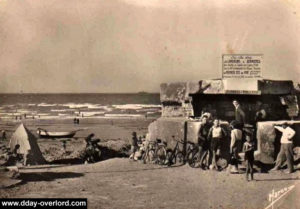 Carte postale de la commune de Langrune-sur-Mer après le débarquement