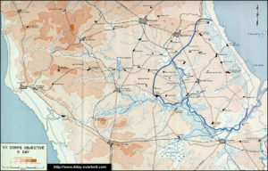 Carte des objectifs du débarquement à Utah Beach. Photo : D-Day Overlord