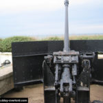 Canon antichar de 50 mm situé au point fortifié W5 d'Utah Beach. Photo : D-Day Overlord