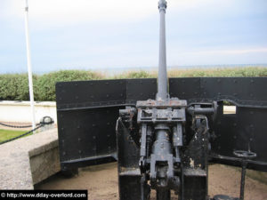 Canon antichar de 50 mm situé au point fortifié W5 d'Utah Beach. Photo : D-Day Overlord