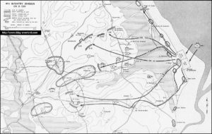 Positions de la 4th (US) Infantry Division et des unités aéroportées américaines dans le Cotentin le 6 juin 1944 au soir. Photo : D-Day Overlord