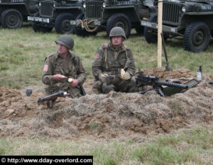 Camp militaire américain - Commémorations 2004 - 60ème anniversaire du débarquement de Normandie. Photo : D-Day Overlord