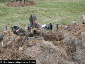 Camp militaire américain - Commémorations 2004 - 60ème anniversaire du débarquement de Normandie. Photo : D-Day Overlord