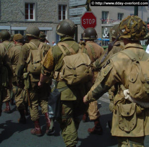Camp militaire américain - Commémorations 2004 - 60ème anniversaire du débarquement de Normandie. Photo : D-Day Overlord