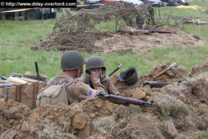 Camp militaire américain - Commémorations 2004 - 60ème anniversaire du débarquement de Normandie. Photo : D-Day Overlord