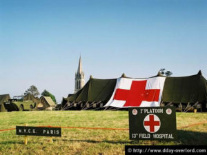 Camp militaire américain - Commémorations 2004 - 60ème anniversaire du débarquement de Normandie. Photo : D-Day Overlord