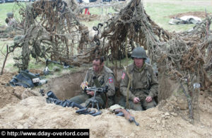 Camp militaire américain - Commémorations 2004 - 60ème anniversaire du débarquement de Normandie. Photo : D-Day Overlord