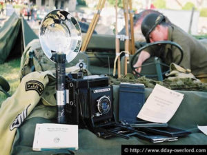 Camp militaire américain - Commémorations 2004 - 60ème anniversaire du débarquement de Normandie. Photo : D-Day Overlord