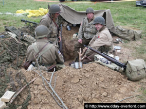 Camp militaire américain - Commémorations 2004 - 60ème anniversaire du débarquement de Normandie. Photo : D-Day Overlord