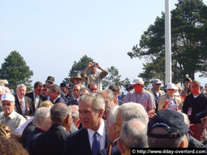 George W. Bush - Omaha Beach - Commémorations 2004 - 60ème anniversaire du débarquement de Normandie. Photo : D-Day Overlord