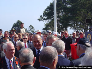 Jacques Chirac - Omaha Beach - Commémorations 2004 - 60ème anniversaire du débarquement de Normandie. Photo : D-Day Overlord