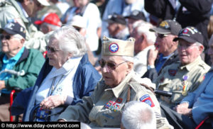 Howard Huebner, C Company, 507th Parachute Infantry Regiment, 82nd (US) Airborne Division à Gourbesville le 6 juin 2009 - 65ème anniversaire du débarquement de Normandie. Photo : D-Day Overlord