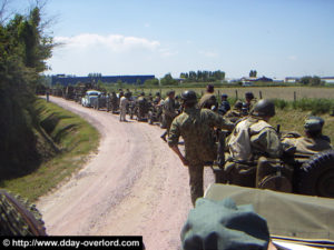 Marche des parachutistes - Commémorations 2006 - 62ème anniversaire du débarquement de Normandie. Photo : D-Day Overlord