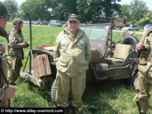 Reed Pelfrey (HQ, 502nd Parachute Infantry Regiment, 101st Airborne Division) à Amfreville - Commémorations 2007 - 63ème anniversaire du débarquement de Normandie. Photo : D-Day Overlord