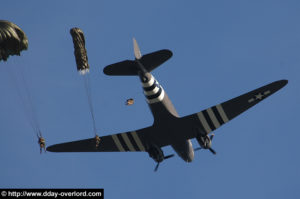 Parachutage Liberty Jump - Commémorations 2007 - 63ème anniversaire du débarquement de Normandie. Photo : D-Day Overlord