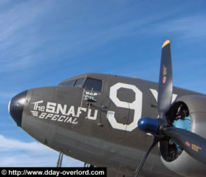 Inauguration du C-47 Dakota "SNAFU Special" - Batterie de Merville - 64ème anniversaire du Débarquement de Normandie. Photo : D-Day Overlord