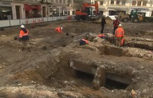 Deux bunkers allemands découverts à Rouen lors de fouilles archéologiques. Crédit photo : France 3 Normandie