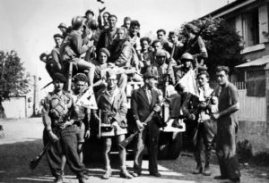 Les résistants français de la compagnie Morin au maquis de Saint-Marcel en Bretagne