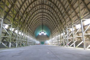 Hangar à dirigeables d'Ecausseville en Normandie. Photo : DR