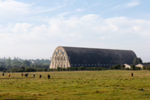 Hangar à dirigeables d'Ecausseville en Normandie. Photo : DR