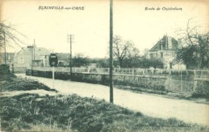 Carte postale de la route de Ouistreham à Blainville avant la bataille de Normandie. Photo : DR