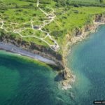 Vue aérienne Pointe du Hoc