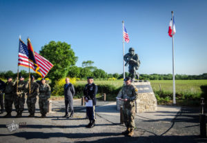 75e anniversaire du débarquement de Normandie - Cérémonie au monument Winters, 6 juin 2019