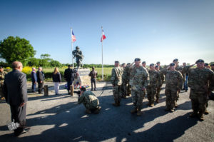 75e anniversaire du débarquement de Normandie - Cérémonie au monument Winters, 6 juin 2019